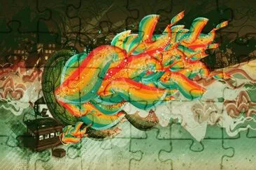 Abstraction jigsaw puzzle