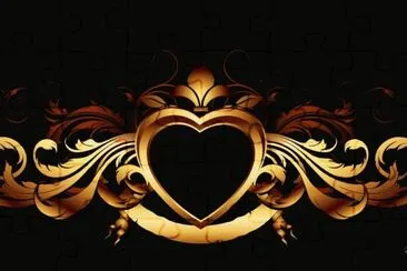 Golden Heart jigsaw puzzle