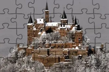Castle Hohenzollern  in Winter  Stuttgart Germany