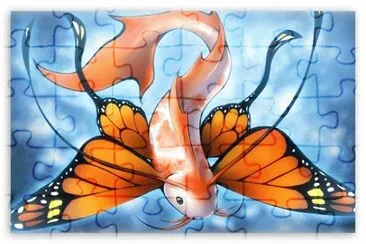 Fish Butterfly art jigsaw puzzle
