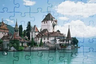 Lake Thun  Oberhofen Switzerland jigsaw puzzle