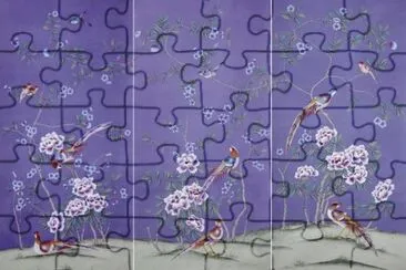 Elegant Hand Painted Chinoiserie Wallpaper