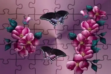 Butterfly and Flowers