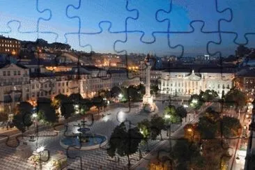 Rossio Square night