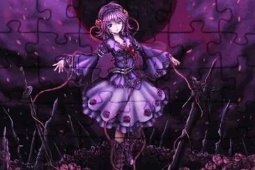 Purple Video Game Girl jigsaw puzzle