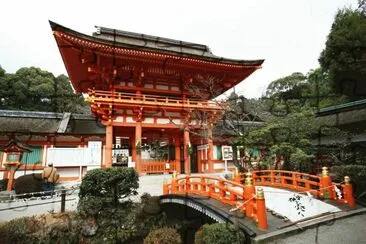 Kamigano Temple Tower Gate  Kyoto  Japan