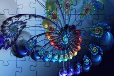 פאזל של Blue Feathers Abstraction