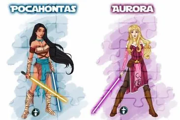 StarWars Pocahontas Aurora jigsaw puzzle
