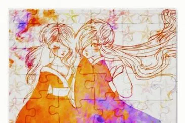 Watercolor jigsaw puzzle