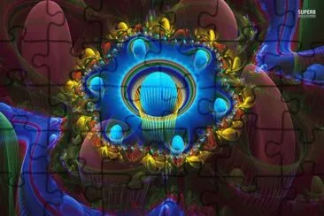 Neon Psychedelic design jigsaw puzzle