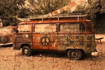 פאזל של bus hippie