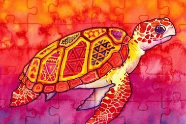 פאזל של Abstract Turtle painting