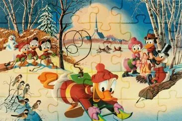 Donald Duck during the Wintersport