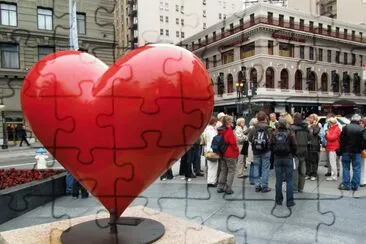 Heart Sculpture in Union Square-San Francisco jigsaw puzzle