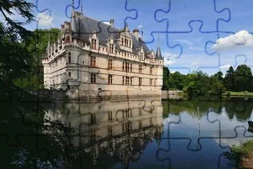 chateau d 'azay-le-rideau france jigsaw puzzle