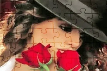 Mujer y Rosas jigsaw puzzle