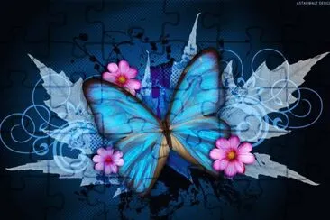Blue Butterfly jigsaw puzzle