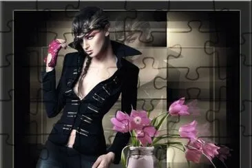 fille aux tulipes