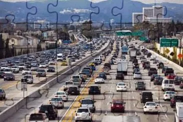 פאזל של Freeway Traffic Jam-Carlsbad