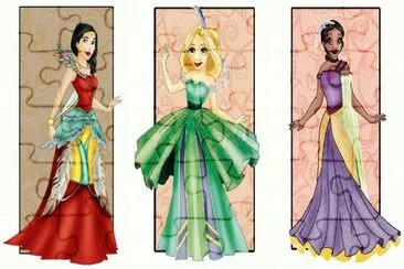 Pocahontas Rapunzel Tiana jigsaw puzzle