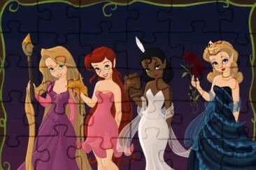 Rapunzel Giselle Tiana Aurora jigsaw puzzle