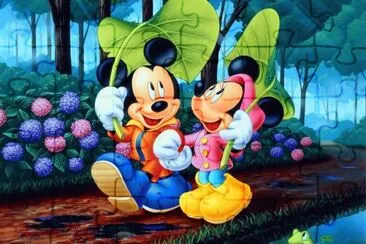 Minnie and Mickey Mouse