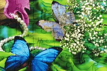 פאזל של Butterfly and Pearls