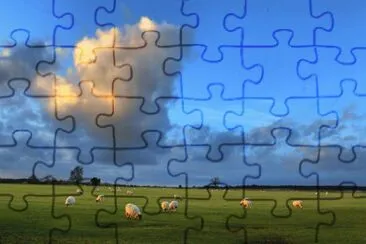sheep and clouds jigsaw puzzle