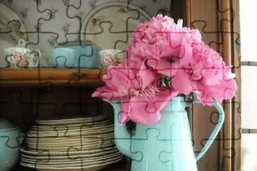 flores no bule branco