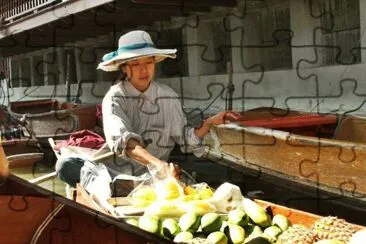 Floating market jigsaw puzzle
