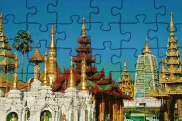 Inside the Shwedagon  Yangon  Myanmar jigsaw puzzle