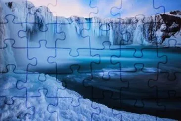 chute d 'eau  - islande jigsaw puzzle
