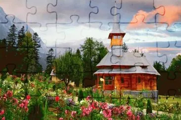 Wild Flowers around the Church jigsaw puzzle