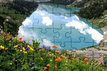 Lago reflete cÃ©u jigsaw puzzle