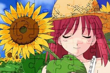 Lady with Sun Flower