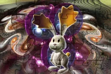 Rabbit abstract jigsaw puzzle