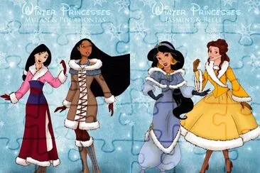 Mulan Pocahontas Jasmine Belle jigsaw puzzle