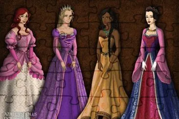 פאזל של Ariel Rapunzel Pocahontas Mulan