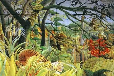 Tiger Under Rain jigsaw puzzle