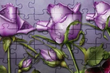 פאזל של Purple Roses and Butterfly