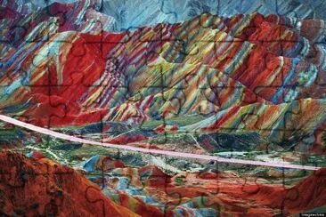 פאזל של Rainbow Mountains China