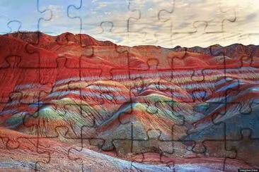 Rainbow Mountains China jigsaw puzzle