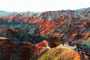 Rainbow Mountains China jigsaw puzzle