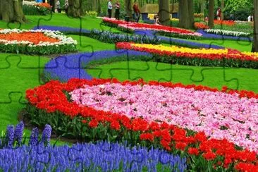Flower Garden the Keukenhof Lisse the Netherlands jigsaw puzzle