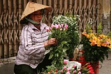 פאזל של Selling Dutch Flowers in Hanoi