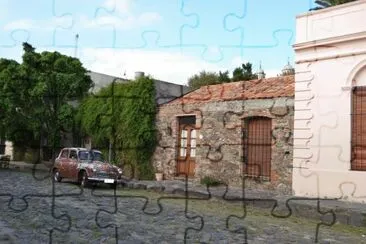 Calle de Colonia con auto antiguo jigsaw puzzle