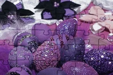 Purple Beaded Egg Decorating-Craft jigsaw puzzle