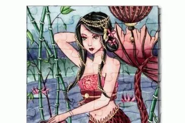 Mermaid with Panda jigsaw puzzle