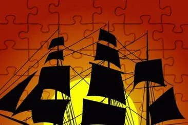 Sailing Ship silhouette jigsaw puzzle