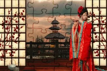 Japanese Flute player jigsaw puzzle